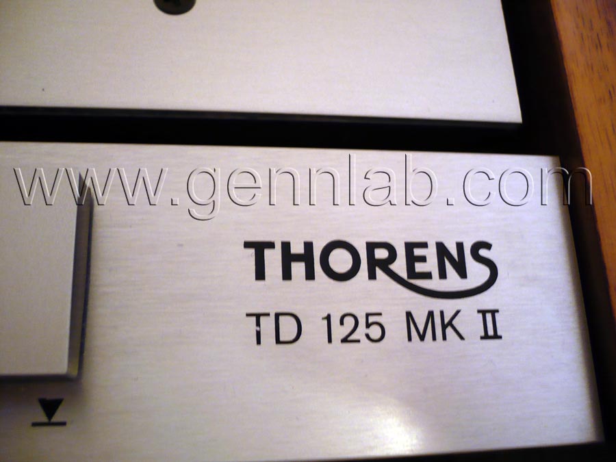 Thorens TD125 MkII Label Thorens TD125 MkII Label
