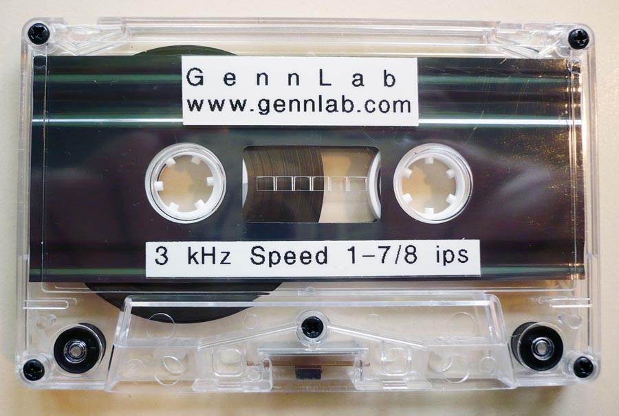 3 kHz 1 7/8 ips Speed Check Cassette samples