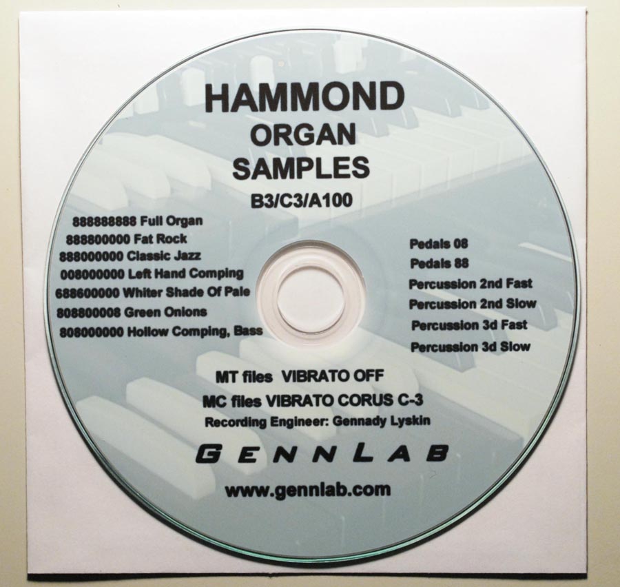 GennLab HAMMOND Organ samples Disk
