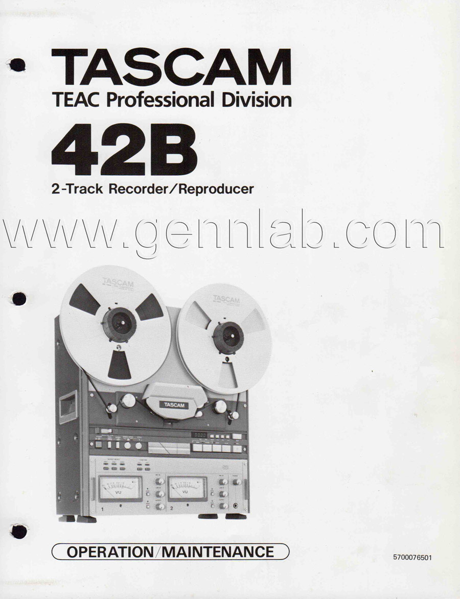 Tascam 42B Service Manual Tascam 42B Service Manual
